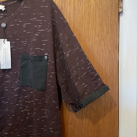 Elevenparis mens dark burgundy t-shirt size 2XL new with tags - Picture 4 of 5